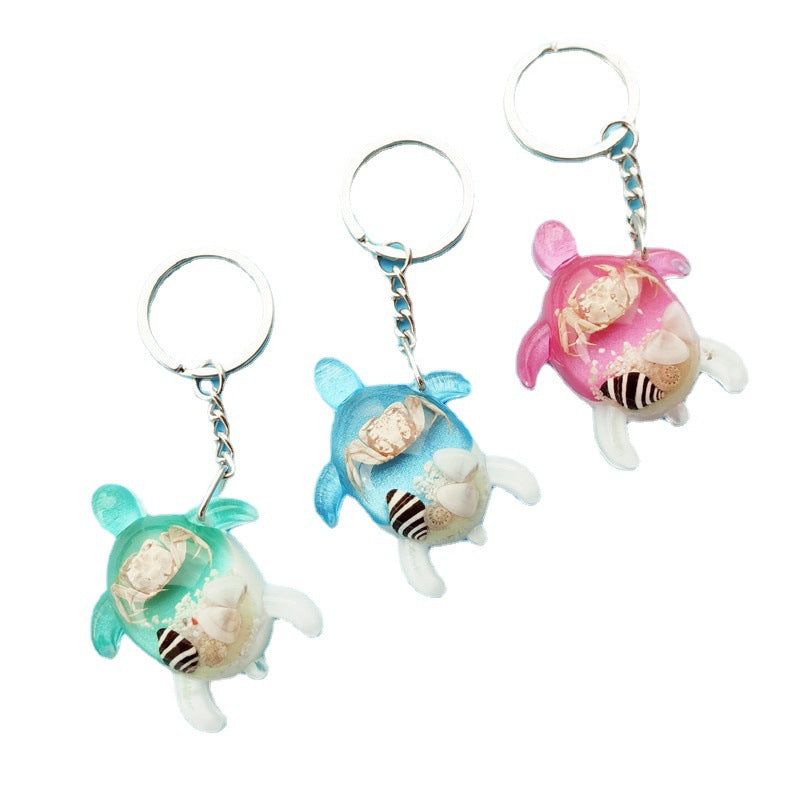 Wholesale 6PCS Turtle Shape Creative Cartoon Luminous Acrylic Keychain